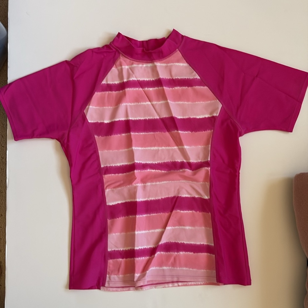 Lands’ End Rash Guard Swim Shirt XL 16